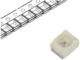 Фото 1/2 LA T676-R1S2-24, LED; SMD; 2014,Mini PLCC2; amber; 380?760mlm; 112?250mcd; 120°