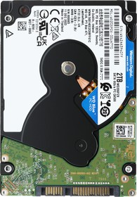 Фото 1/6 Жесткий диск WD SATA-III 2Tb WD20SPZX Notebook Blue (5400rpm) 128Mb 2.5"