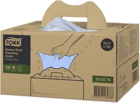 Фото 1/2 530276, Blue Non Woven Fabric Cloths for Heavy Duty Cleaning, Box of 120, Single Use