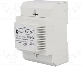 PSS50/400/12V, Трансформатор разделительный, 50ВА, 400VAC, 12В, IP30, Монтаж DIN