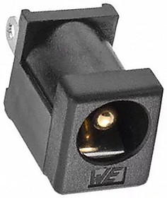 Фото 1/2 694108402002, WR-DC DC Socket Rated At 3.0A, 20.0 V, Panel Mount, length 9.0mm, Gold, Tin