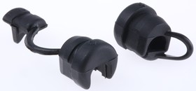 01310001010, Black PA 6 13mm Cable Grommet for 5 → 6.5mm Cable Dia.