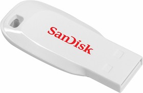 Фото 1/2 USB накопитель SanDisk Cruzer Blade 16GB White