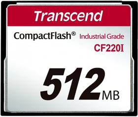 Фото 1/2 Карта памяти 512Mb Compact Flash Transcend 220x (TS512MCF220I)