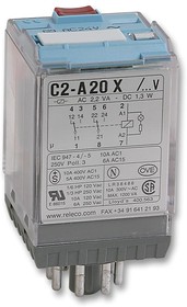 C2-A20X230A, Универсальное реле, серия C2, силовое, DPDT, 230В AC, 10А