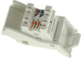 Фото 1/3 MGB-00001-02 SINGLE, Angled Cat6 RJ45 Modular Outlet,With UTP Shield Type
