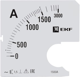 Фото 1/2 Шкала сменная для A961 1500/5А-1.5 PROxima EKF s-a961-1500