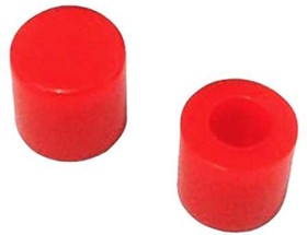 L-KLS7-SC017-R, Колпачок для кнопки круглый, красный, 6.2x6мм, для штока 3.1мм