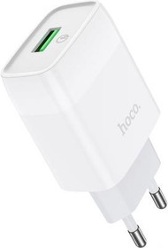 (6931474732514) зарядное устройство HOCO C72Q Glorious QC3.0 1xUSB-A, белый