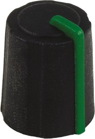 3/03/DR110-006/237/232, 11.5mm Black Potentiometer Knob for 6mm Shaft D Shaped, 3/03/DR110-006/237/232