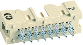 Фото 1/2 09185346329, Harting SEK 18 Series Straight Through Hole PCB Header, 34 Contact(s), 2.54mm Pitch, 2 Row(s), Shrouded