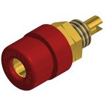BIL 30 AU ROT / RED, Socket ø4mm Red 32A 30V Gold-Plated