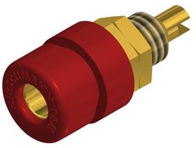BIL 30 AU ROT / RED, Socket ø4mm Red 32A 30V Gold-Plated