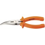 17411, Длинногубцы изогнутые Classic, 160 мм, шлифованные, пластмассовые рукоятки