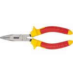 17472, Длинногубцы изогнутые Insulated, 160мм, двухкомпонентные рукоятки