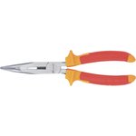 17474, Длинногубцы изогнутые Insulated, 200мм, двухкомпонентные рукоятки