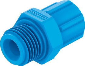 CK-1/8-PK-4-KU, CK Series Straight Fitting, G 1/8 Male to Push In 6 mm, Threaded-to-Tube Connection Style, 6254