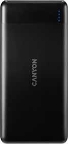 Фото 1/3 Мобильный аккумулятор Canyon PB-107 10000mAh QC3.0 3A черный (CNE-CPB1007B)