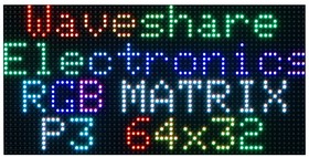 Фото 1/5 RGB-Matrix-P3-64x32, Полноцветная светодиодная матричная панель RGB, шаг 3 мм, 64×32 пикселя, регулируемая яркость