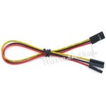 Jumper Wire 3-pin to separated pins, Соединительный провод-перемычка, 3-пин (F-F)