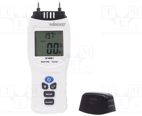 DEM801, Термогигрометр; LCD; 1-70%RH; 1-70%RH; 0-50°C; 163x62x30мм; 0,5%
