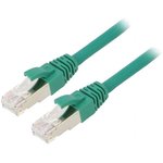 Patch cable, RJ45 plug, straight to RJ45 plug, straight, Cat 6A, S/FTP, LSZH ...