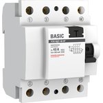 Выключатель дифференциального тока (УЗО) 4п 40А 300мА ВДТ-40 (электрон.) Basic ...