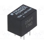 TDN 1-4815WI, Isolated DC/DC Converters - Through Hole 1W DIP Iso 18-75Vin ...