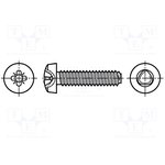 B4X6/BN4908, Винт, 4x6, Головка: цилиндрическая, Pozidriv, BN: 4908, Размер: PZ2
