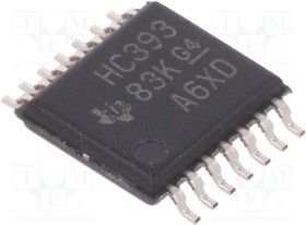 Фото 1/2 SN74HC393PW, IC: цифровая; 4bit,двоичный счетчик; Каналы: 2; Серия: HC; SMD