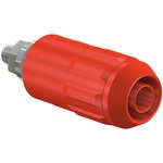 4 mm socket, screw connection, mounting Ø 12 mm, CAT II, red, 66.9684-22