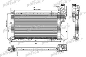 PRS3118, Радиатор системы охлаждения паяный (без крышки) MERCEDES-BENZ: SPRINTER 208 D,210 D, 212 D,214, 2.3/