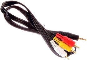 Фото 1/2 Аудио-кабель 1.0 m (mini-Jack3.5(m)  =  3RCA(m), стерео, пакет), Аудио-кабель 1.0 m (mini-Jack3.5(m)  =  3RCA(m), стерео, пакет)