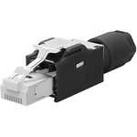 2120892-1, Модульный разъем, IP20, Cat6a, RJ45 Wired Plug, 1 x 1 (Port), 8P8C ...