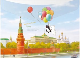Фото 1/3 Папка-конверт География на кнопке А4 Москва Кремль A7580 MK