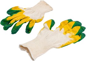 Фото 1/5 перчатки с двойным латексным обливом люкс, 13 класс, (Зелёные) GGL-17
