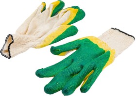 Фото 1/5 перчатки с двойным латексным обливом, 13 класс, (Зелёные) GGL-16