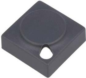 Фото 1/2 Push button, with LED window, pitch 16 mm, (L x W x H) 15.5 x 15.5 x 6.8 mm, dark gray, for single pushbutton, 829.000.021
