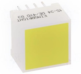 Фото 1/3 DE4YD, LED Bars & Arrays Yellow 588nm 31mcd Diffused Light Bar