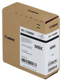 Фото 1/10 2363C001, Картридж CANON PFI-110 MBK матовый черный, 160 мл