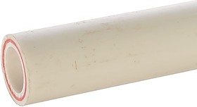 Фото 1/2 Армированная стекловолокном труба PP-R RUBIS SDR 6 Белая d-20 мм, 2 м PA37208P
