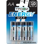 Батарейки Трофи LR6-4BL ENERGY MAX Alkaline