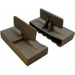 Латодержатель для деревянного каркаса ЛДП 64-2 серый, 2 шт. У8-9812.Сер