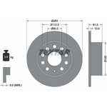 92306603, Диск торм.зад.SKODA OCTAVIA III (5E3, NL3, NR3),OCTAVIA III Combi ...