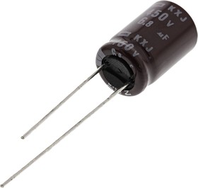 EKXJ451ELL6R8MJ16S, Aluminum Electrolytic Capacitors - Radial Leaded 450VDC 6.8uF Tol 20% 10x16mm AEC-Q200