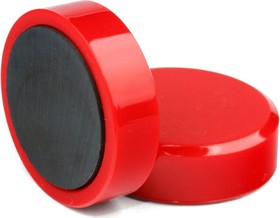 Фото 1/3 Магнит для магнитной доски 30 мм, красный, 10шт 9-3613078-010F