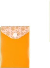 Фото 1/2 Папка-конверт на кнопке А7 с принтом, оранжевый 10 шт в упаковке A1871 OR