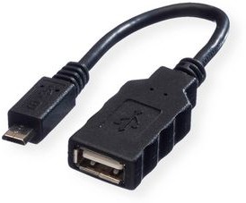 11.02.8311, USB Adapter, Micro USB-B Plug - USB-A Socket, 2.0, Black