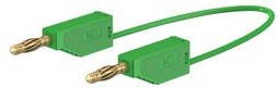 28.0073-02525, Test Lead Zinc Copper / Gold-Plated 250mm Green