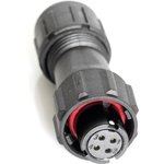 Circular Connector, 3 Contacts, Cable Mount, Socket, Female, IP67